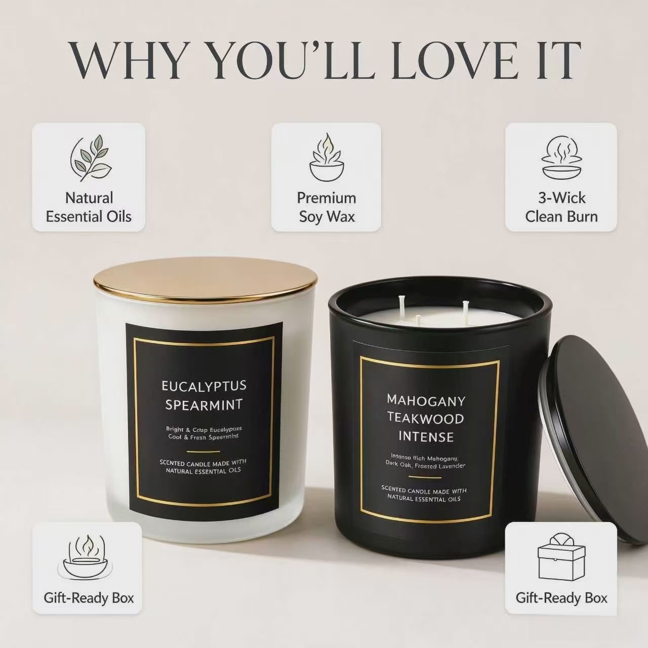 Scented Candles Romantic Air F - Home Fragrance Usa recension och pris